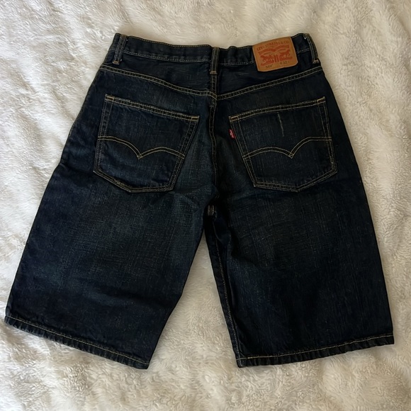 Men's 569 Levi Strauss & CO Dark Blue Denim Shorts - Picture 3 of 5